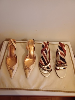 Shoes pack of 6 size 36, like new, colorful platform sandals