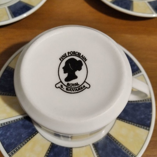 Royal Bavaria Germany coffee cups used, set of 6