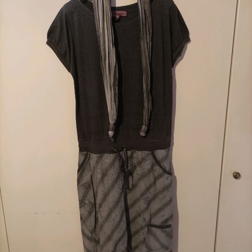 Attrattivo long spring dress, gray, size L