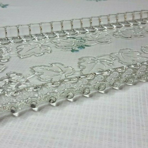 Crystal serving tray used, 1980s, grapevine design