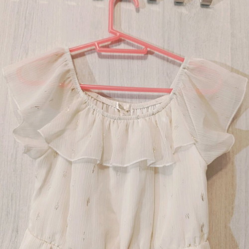 Boutique children's dress white, size 8 years, like new