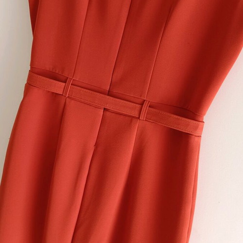Guy Laroche dress used, brick red, size 38