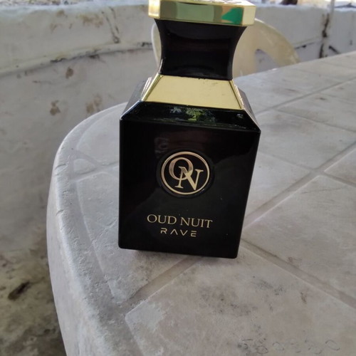 Oud Nuit Rave Arabic Perfume Bottle empty, used