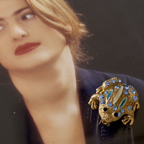 Vintage Czechoslovakian Frog Brooch custom jewellery like new
