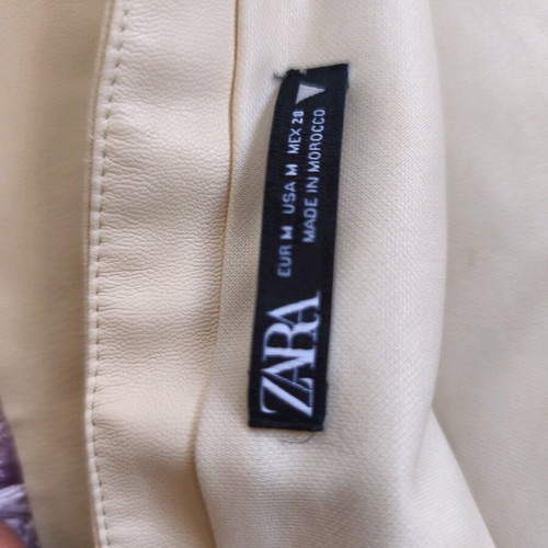 Zara leather top new beige size M