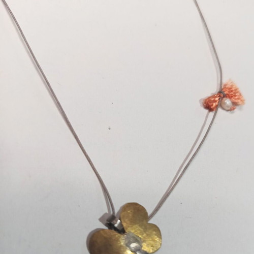 Butterfly pendant necklace like new