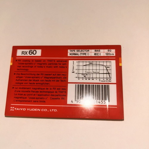 That's RX 46 blank audio cassette 1988 new