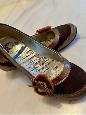 Piston brown/bronze ballerinas size 37 like new, low heel