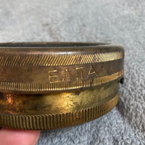Bronze stamp inkpot used - ELTA