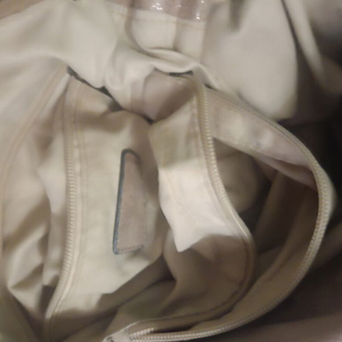 Women's shoulder bag like new, beige-gold