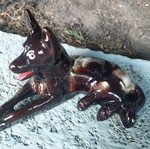 Decorative table dog used