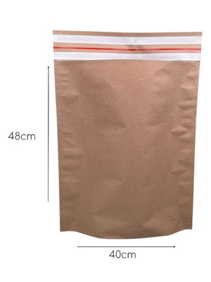 Kraft courier bag double adhesive 40x48cm, pack of 100, new