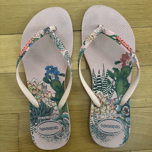 Havaianas flip-flops used, size 39-40, pink