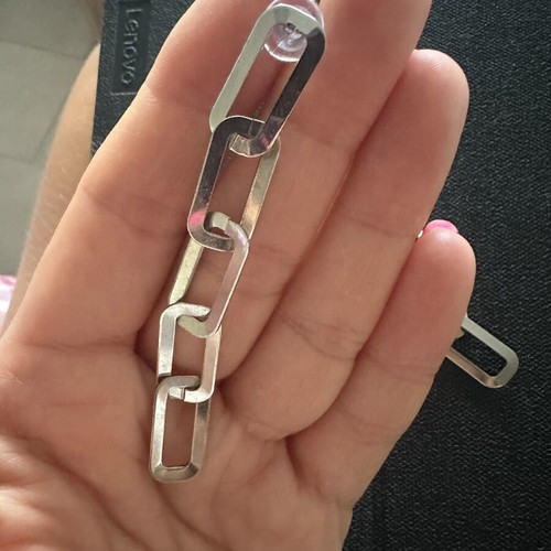 Chain drop earrings silver, like new