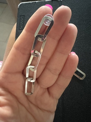 Chain drop earrings silver, like new
