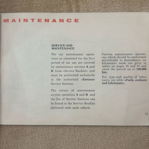 Zastava 750 1975 user manual used