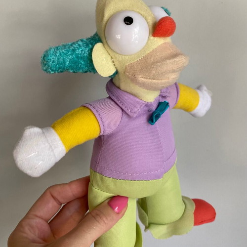 Krusty the Clown plush toy used, The Simpsons 2013, 22 cm