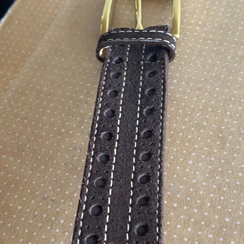 Paul Smith Leather Belt Solid Brass like new, size 105, brown
