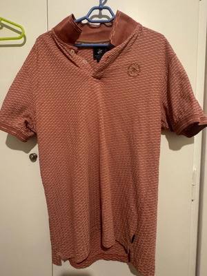Polo men's shirt like new, size L, orange