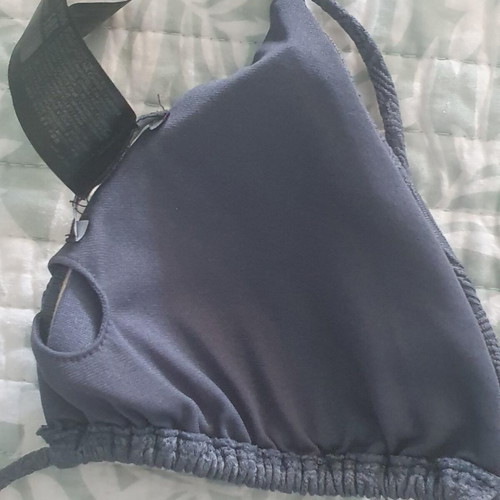 Mango bikini top grey/khaki with embossed effect, like new
