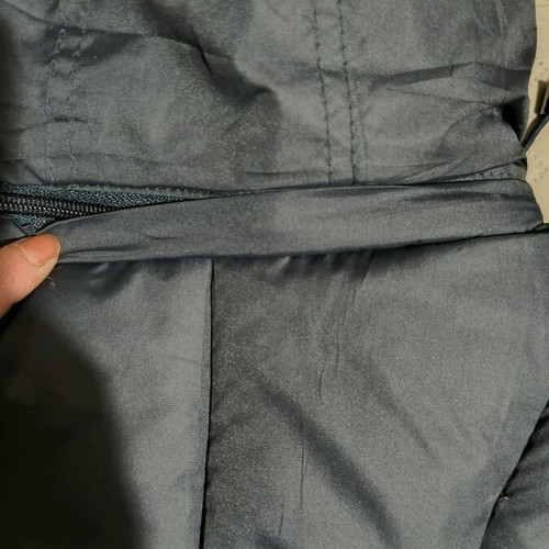 Sleeveless jacket blue, size S, like new with removable hood