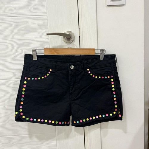 Love Moschino denim shorts used, size L, colourful studs