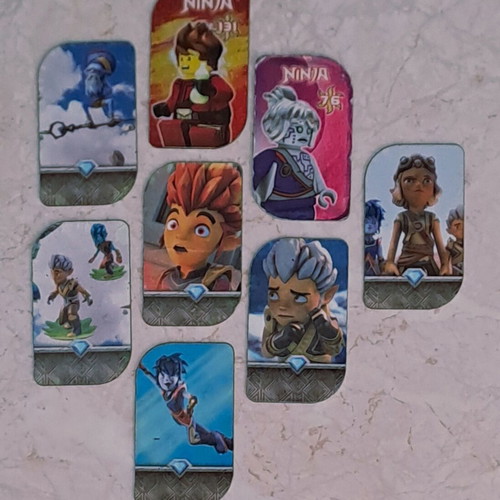 Ninja metal cards, set of 8 with magnet