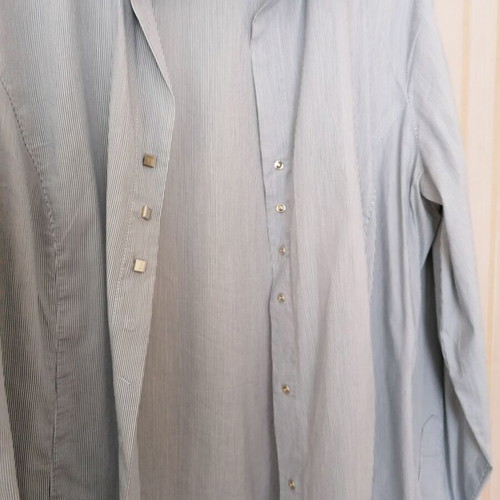 Trussardi shirt size L like new, white and blue