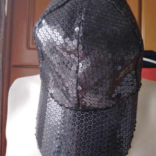 Jockey hat used, black with sequins