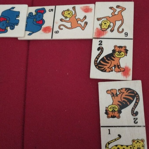 Wooden Domino Jungle Animals like new