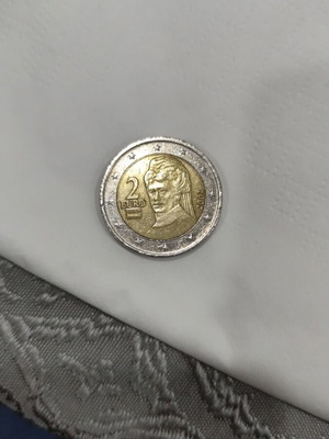 Two Euro Austria 2002 coin used