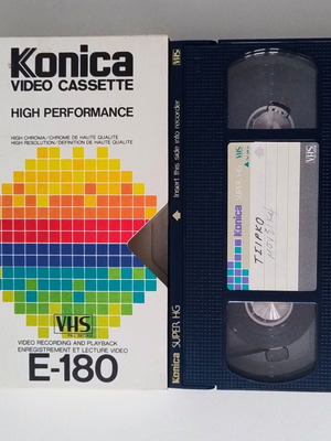 Konica VHS tape used, ET-1 TV show 80s-90s