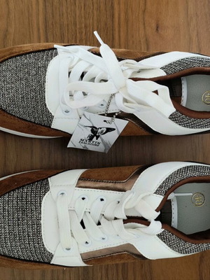 Martin Pescatore sneakers brown and white suede type new, size 40