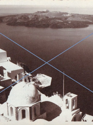 Santorini Thira volcano caldera postcard like new