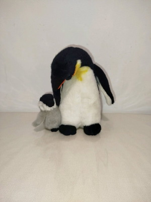 Penguin with Baby Penguin Plush WWF like new
