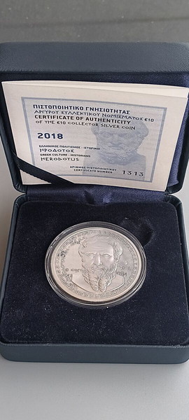 Ασημένιο , 10 Ευρώ Ηρόδοτος 2018 ΤτΕ
