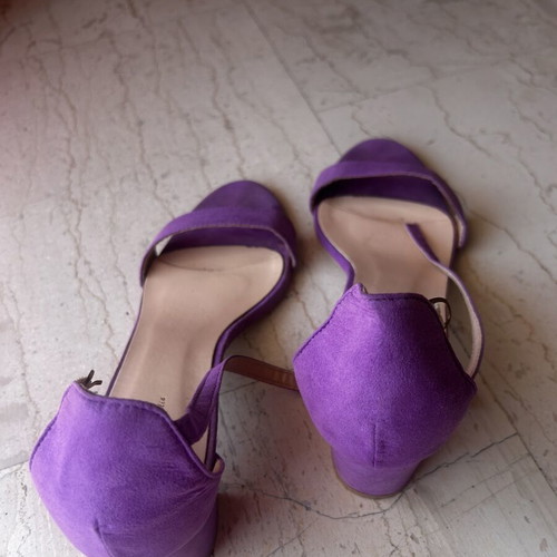 EXMA purple block heel pumps size 41 like new