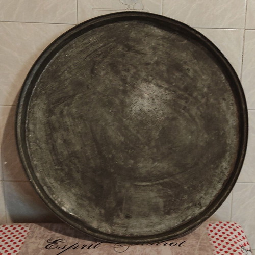 Traditional copper tray used kitchen item