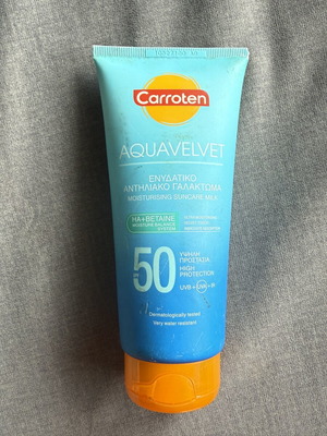 Carroten Aquavelvet ενυδατικό αντηλιακό γαλάκτωμα SPF50 200ml καινούργιο