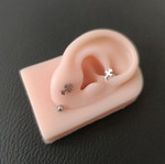 Unisex stainless steel cross stud earrings