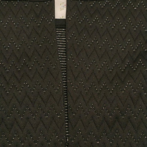 On Line black dress with sparkles like new, zig zag pattern, size S