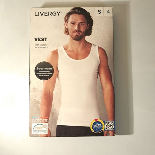 Livergy White Vest Size S New Seamless