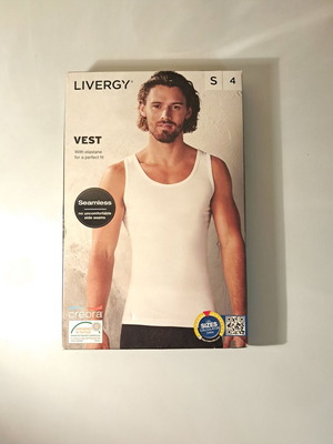 Livergy White Vest Size S New Seamless