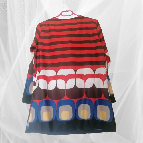 Vintage retro colorful dress tunic used, geometric pattern