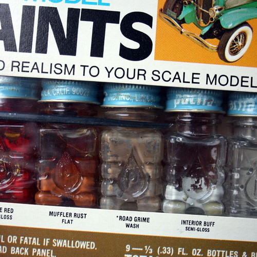 Vintage 60's Pactra Truck & Car Model Paints Color Kit 2410 USA new