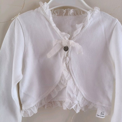 White bolero jacket Lapin House like new, size 2 years