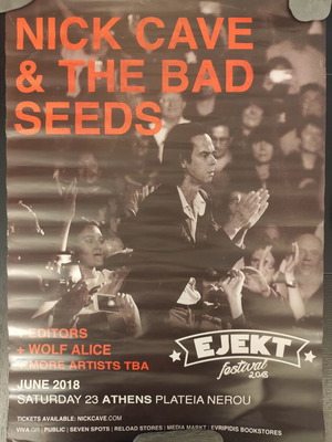 Nick Cave & The Bad Seeds αφίσα συναυλίας 2018 μεταχειρισμένη