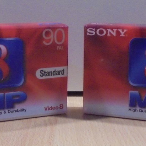 Sony Video 8 P5-90MP3 Two 90-Minute Video Camera Cassettes New