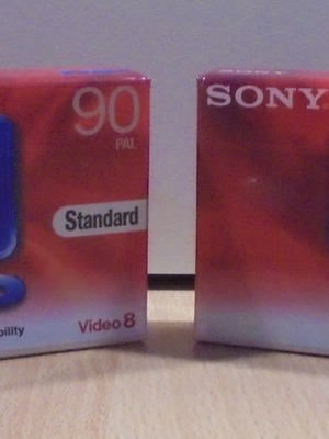 Sony video 8 P5-90MP3 δύο κασέτες βιντεοκάμερας 90 λεπτών καινούργιες