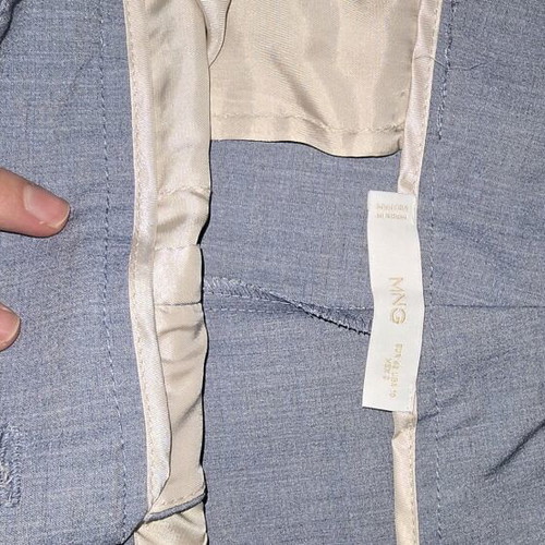 Mango Blue Crop Suit Pants New